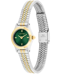 Calvin Klein Women's Ck Contemporary Two Tone Stainless Steel Bracelet Watch, 18mm