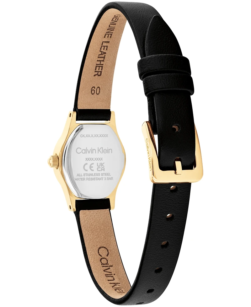 Calvin Klein Women's Ck Contemporary Black Leather Strap Watch 18mm