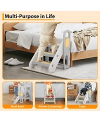 gaomon Kids Step Stool Foldable for Bathroom Sink, Folding Toddlers Toilet Potty Training Stools