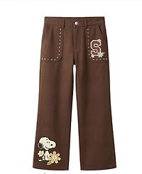 Kate Mack Girls' 7-16 Snoopy Flare Denim Pants
