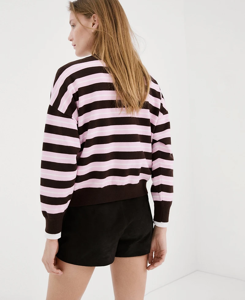 Mango Women's Knit Striped Sweater
