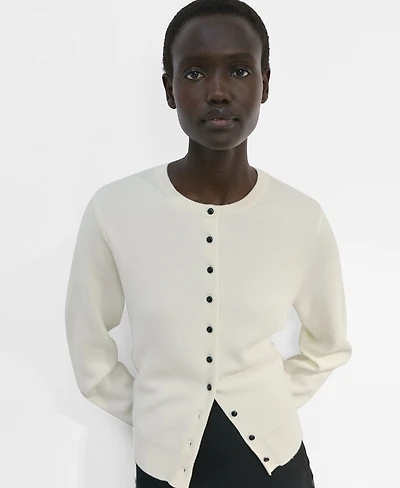 Mango Women's Knitted Button Cardigan Sweater