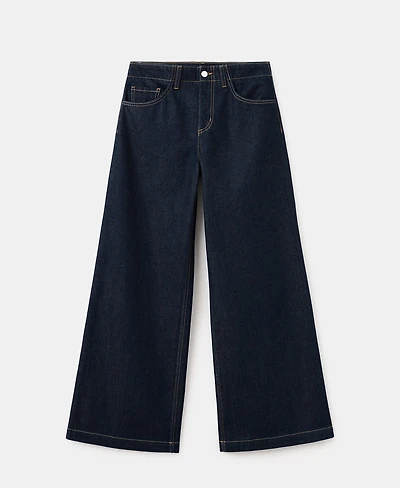 Mango Women's Wide Leg Mid-Rise Jeans