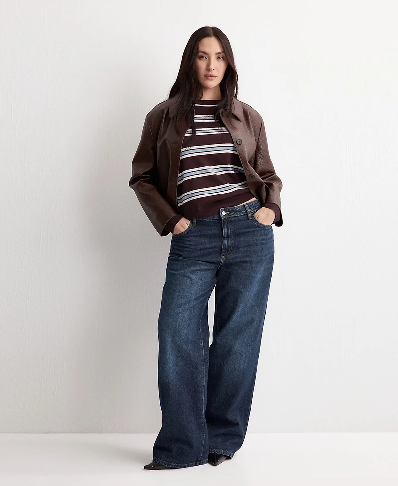 Mango Women's Fine Knit Striped Sweater