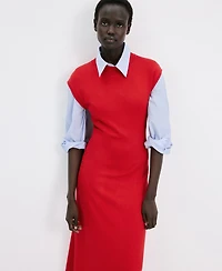 Mango Women's Perkins-Neck Knitted Dress