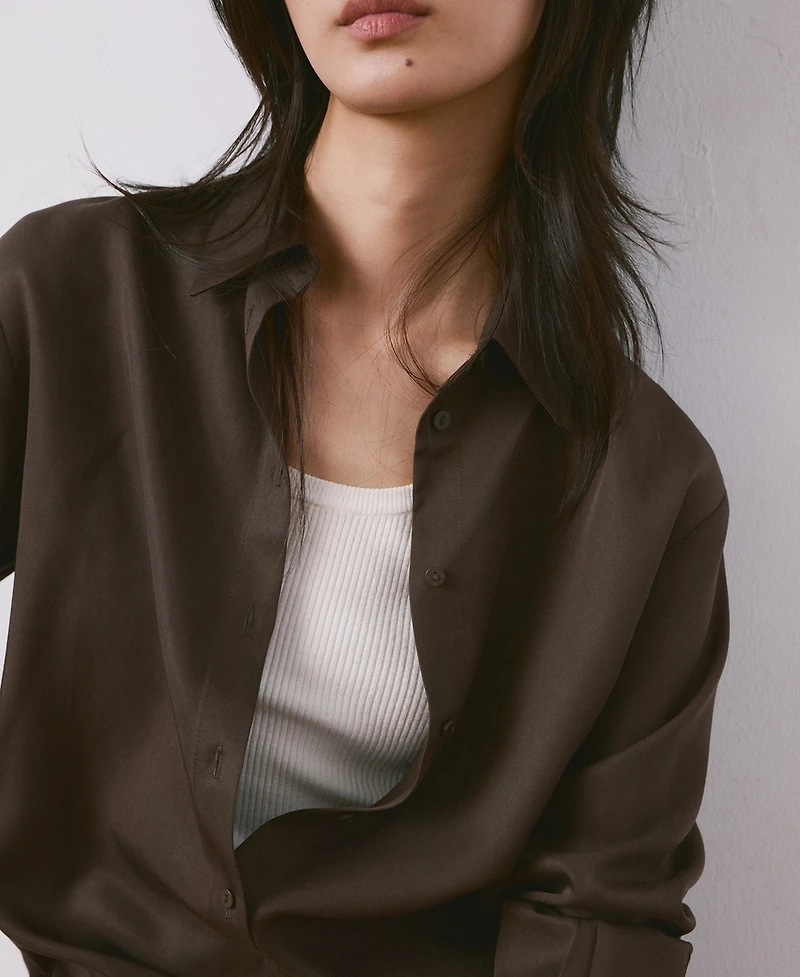 Mango Women's Straight Lyocell Shirt