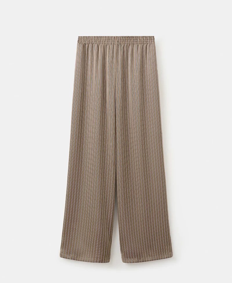Mango Women's Satin Striped Pants