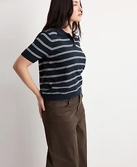 Mango Women's High-Waisted Wide Leg Jeans