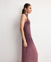 Mango Women's Pleated Flared Skirt