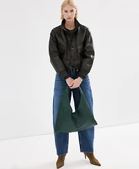 Mango Women's High-Waisted Barrel Jeans