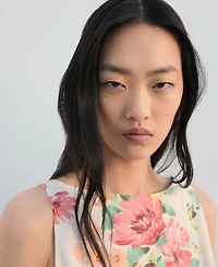 Mango Women's Floral-Print Flared Dress