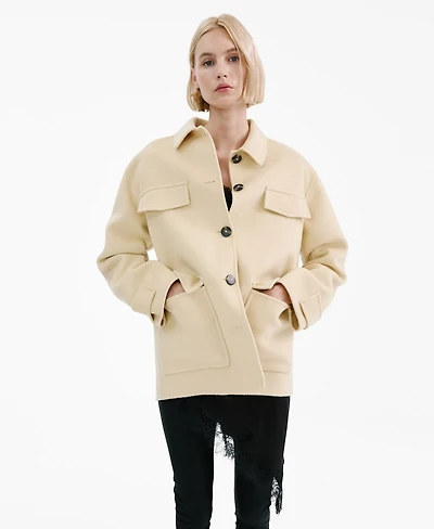 Mango Women's Pockets Wool Jacket