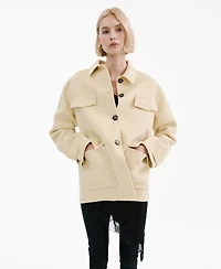 Mango Women's Pockets Wool Jacket