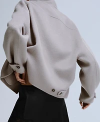 Mango Women's Wool Funnel-Neck Jacket