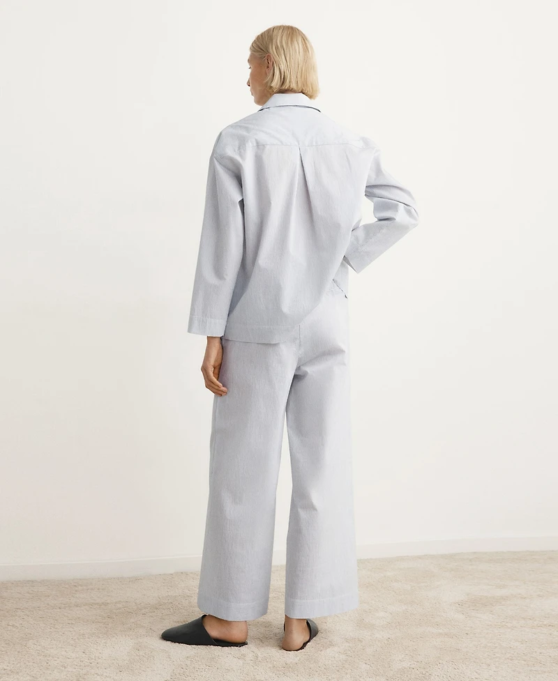 Mango Women's Cotton Striped Pajama Pants