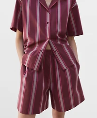 Mango Women's Striped Pajama Shorts