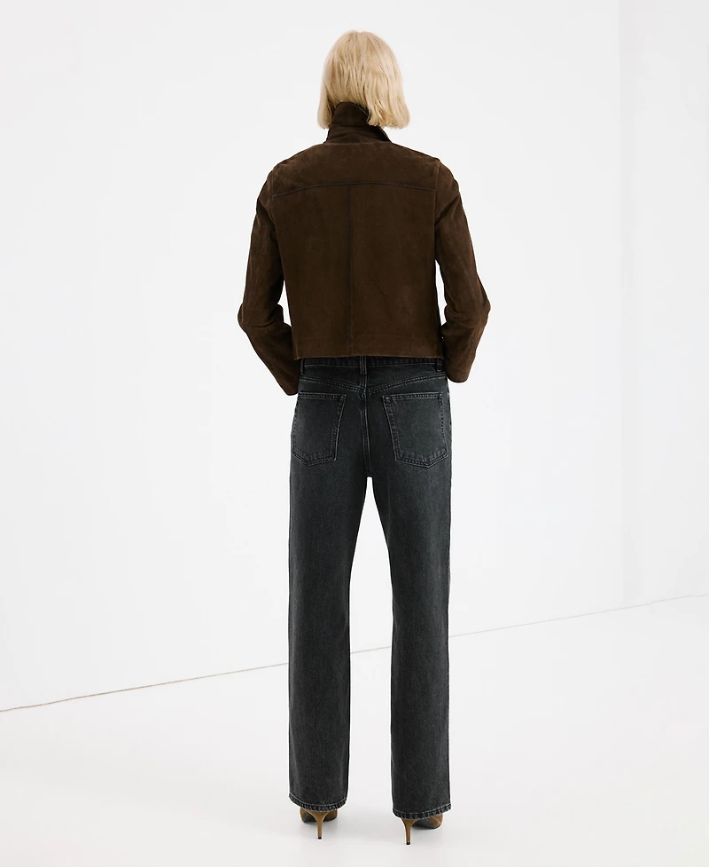 Mango Women's Straight Low-Waist Jeans