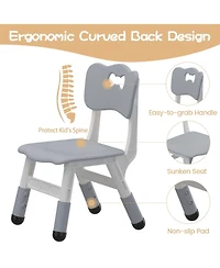 gaomon 2 Pack Adjustable Kid Kitchen Chairs Indoor 3 Level Adjustable Suitable for Age 2-10