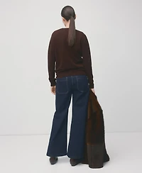 Mango Women's Wide Leg Maternity Jeans