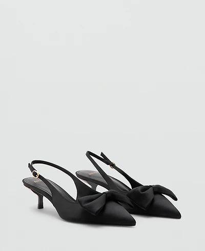 Mango Women's Satin Bow Shoes