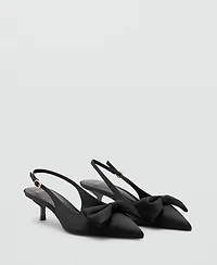 Mango Women's Satin Bow Shoes
