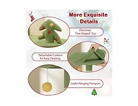 Aostirmotor Christmas Cat Tree with Sisal Scratching Posts & Gift Box Condo, Holiday Pet Furniture