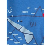 Carter's Boys' Toddler 2T-5T Short-Sleeve T-Shirt and Snug-Fit Shorts, 4-Piece Pajama Set