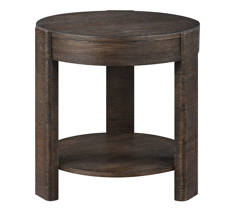 Ember 24" Wood Round End Table