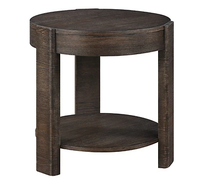 Ember 24" Wood Round End Table