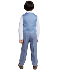 Haggar Boys' 4T-7 V-Neck Vest, Pants, Long-Sleeve Shirt and Tie, 4-Piece Set
