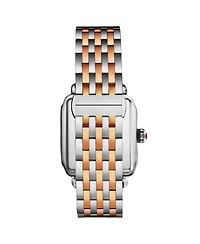 Stuhrling Women s 4090 34mm Crystal-Accented Rectangular Stainless Steel Bracelet Watch with Mother-of-Pearl Dial