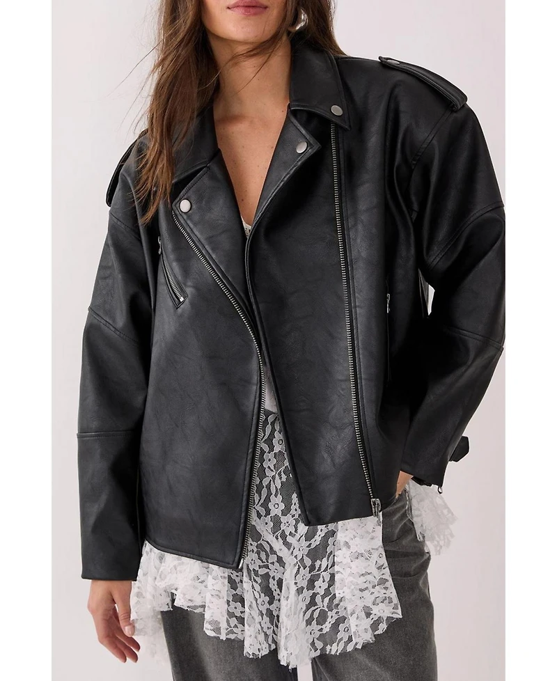 Nasty Gal Women's Faux Leather Biker Jacket