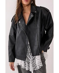 Nasty Gal Women's Faux Leather Biker Jacket