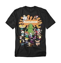 Logovision Men's Nickelodeon Brand Nick Splat Group T-Shirt