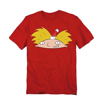 Hey Arnold Big & Tall Santa Hat T-Shirt