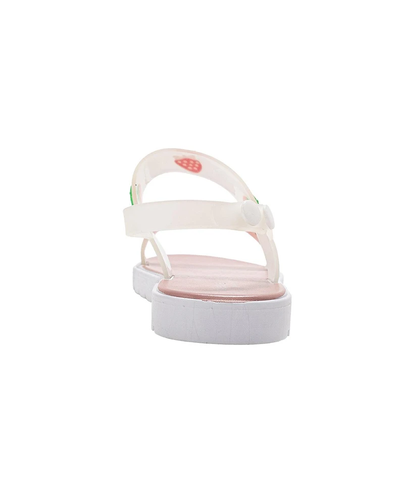 Bebe Girls Pcu sandal with strawberry charms