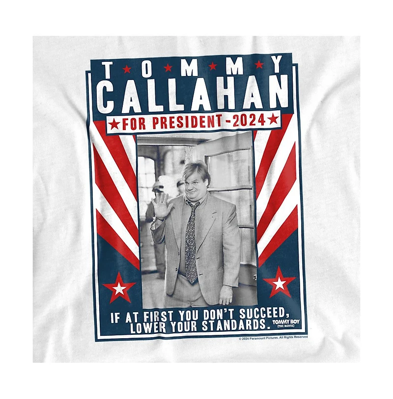 Tommy Boy Men's Callahan For President 2024 Lower Your Standards T-Shirt