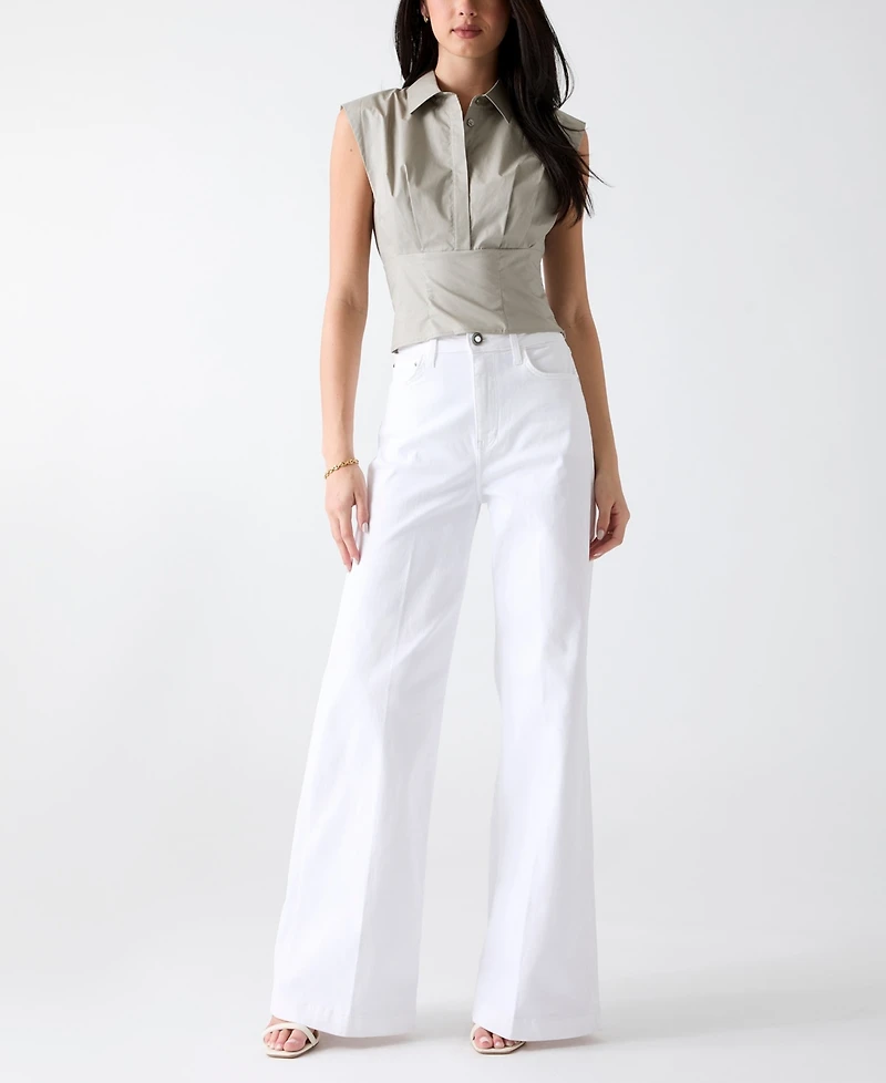 Guess Women's Cherry Collared Sleeveless Top