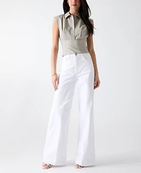 Guess Women's Cherry Collared Sleeveless Top