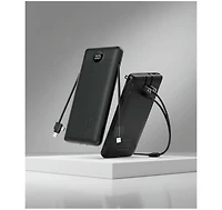 3p Experts All-in-One 10,000mAh Power Bank with Built-in Cables & Wall Plug