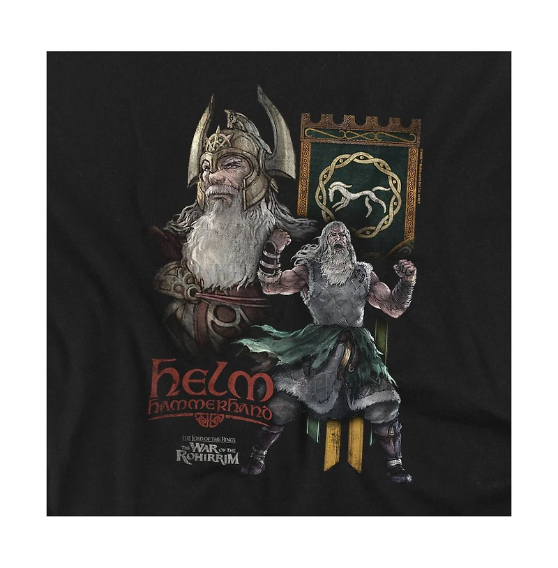 Lord Of The Rings Men's War Rohirrim Helm Hammerhand Homage T-Shirt