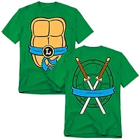 Teenage Mutant Ninja Turtles Men's Leonardo Shell Front Back T-Shirt