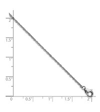 Curata Jewelry Solid 950 Platinum 1.1mm Singapore Chain Necklace 16-24 Inch Chain Necklace