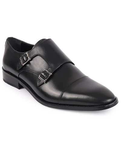 Vellapais Men's Lefors Double Monk Slip-On Dress Shoes