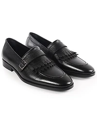 Vellapais Men's Tortoise Monk Strap Slip-On Dress Loafers