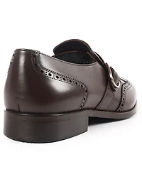 Vellapais Men's Monk Strap Tassel Wingtip Dress Shoes