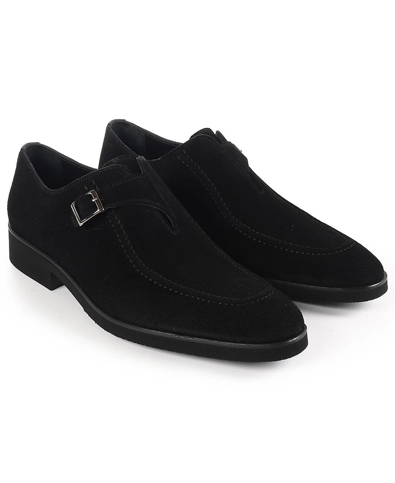 Vellapais Men's Monk Strap Slip-On Dress Shoes