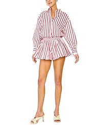 Line & Dot Women's High- Rise Wide-Leg Shorts