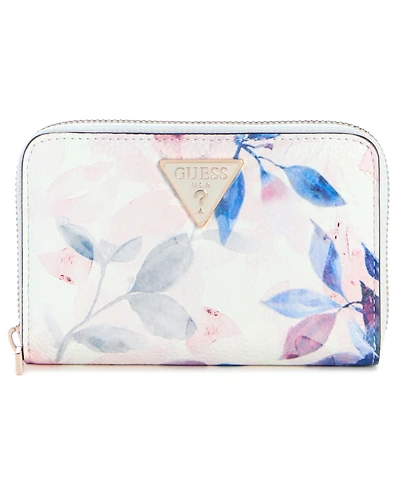 Guess Lucci Boxed Floral Print Medium Zip Around Wallet