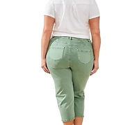Tribal Plus Inclusive Comfort Stretch Pull-On Slim-Leg Capris Jeans